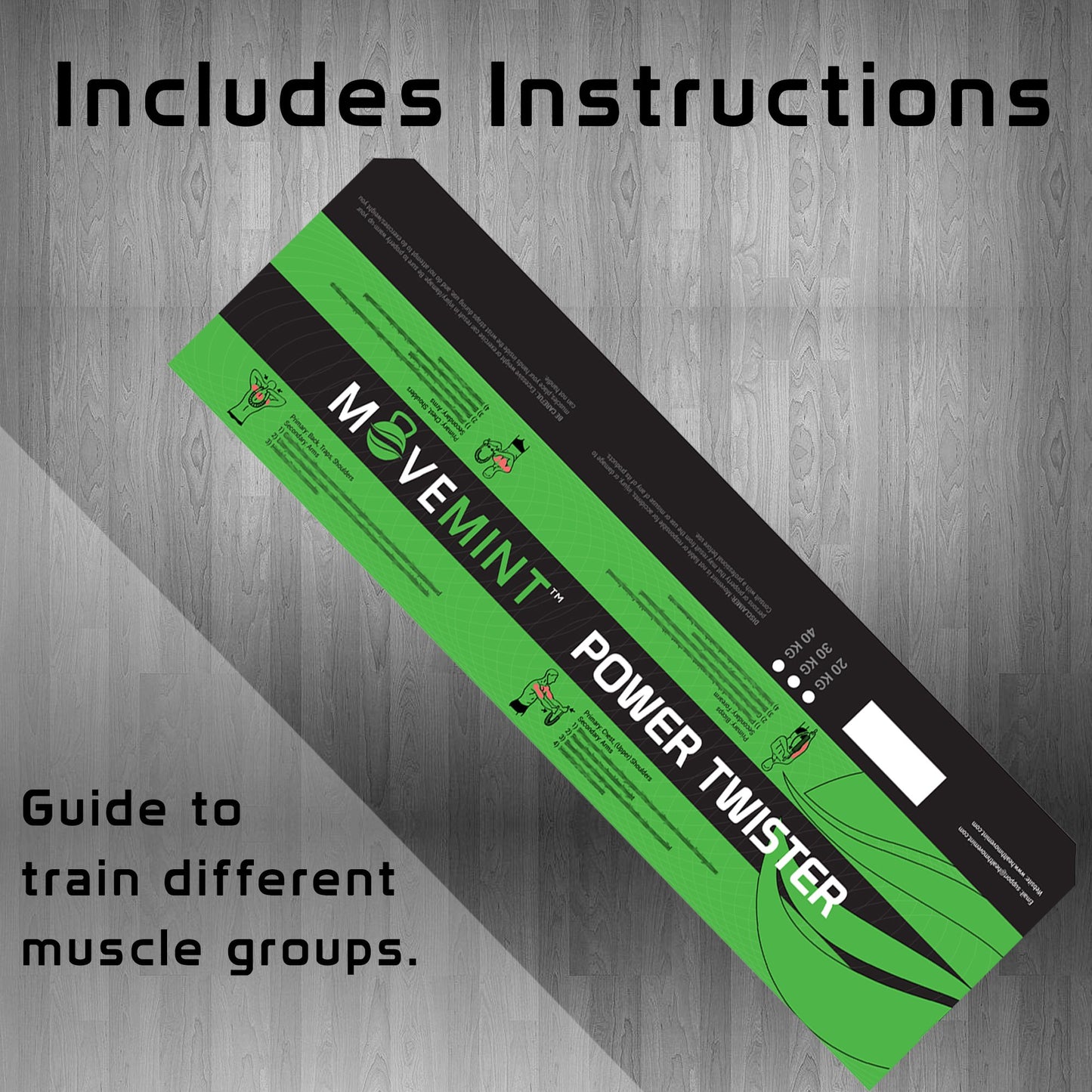 MOVEMINT Power Twister Chest Resistance Spring Bar Exerciser (20KG to 100KG Options)